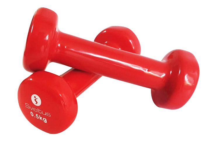 Pair of Epoxy dumbbells (0.5 to 5Kg), Sveltus