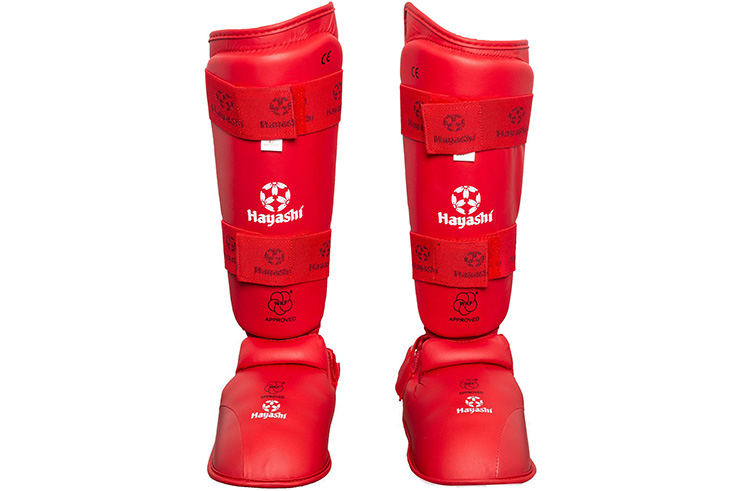 Step & Shinguards WKF, Removable, Hayashi