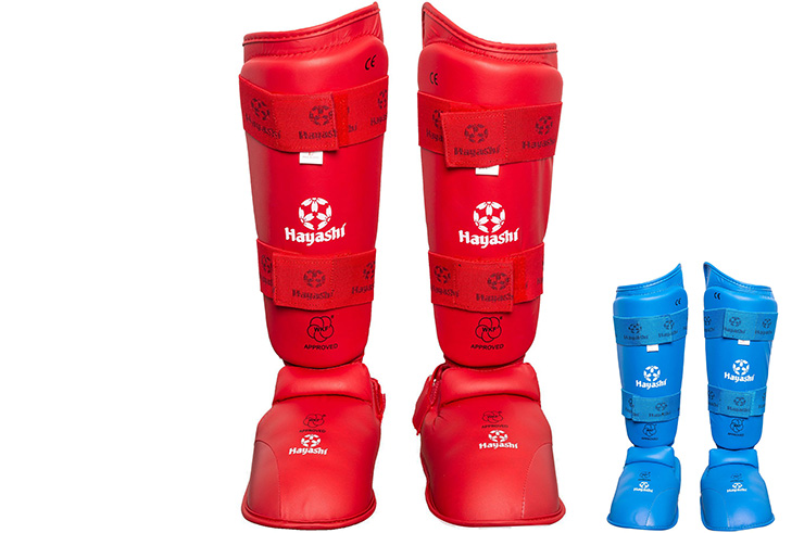 Step & Shinguards WKF, Removable, Hayashi