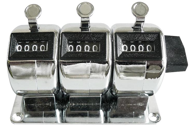 Metal manual impulse counter, On stand - IHM