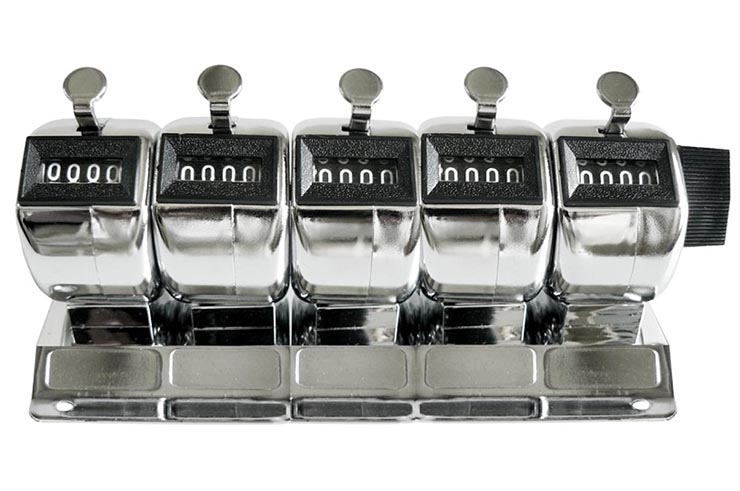 Metal manual impulse counter, On stand - IHM