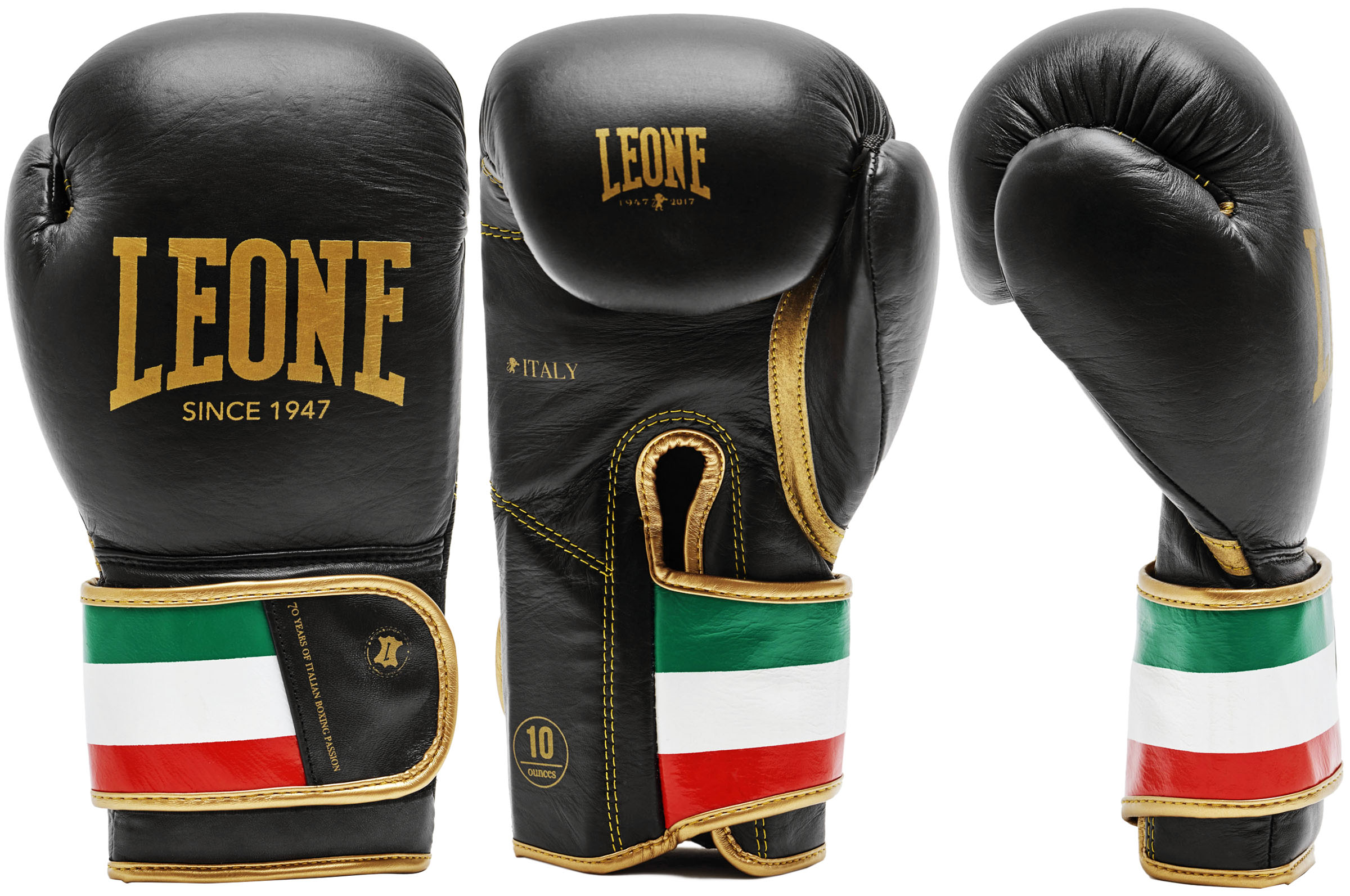 Boxing gloves, Buffalo leather - Italy 47, Leone - DragonSports.eu
