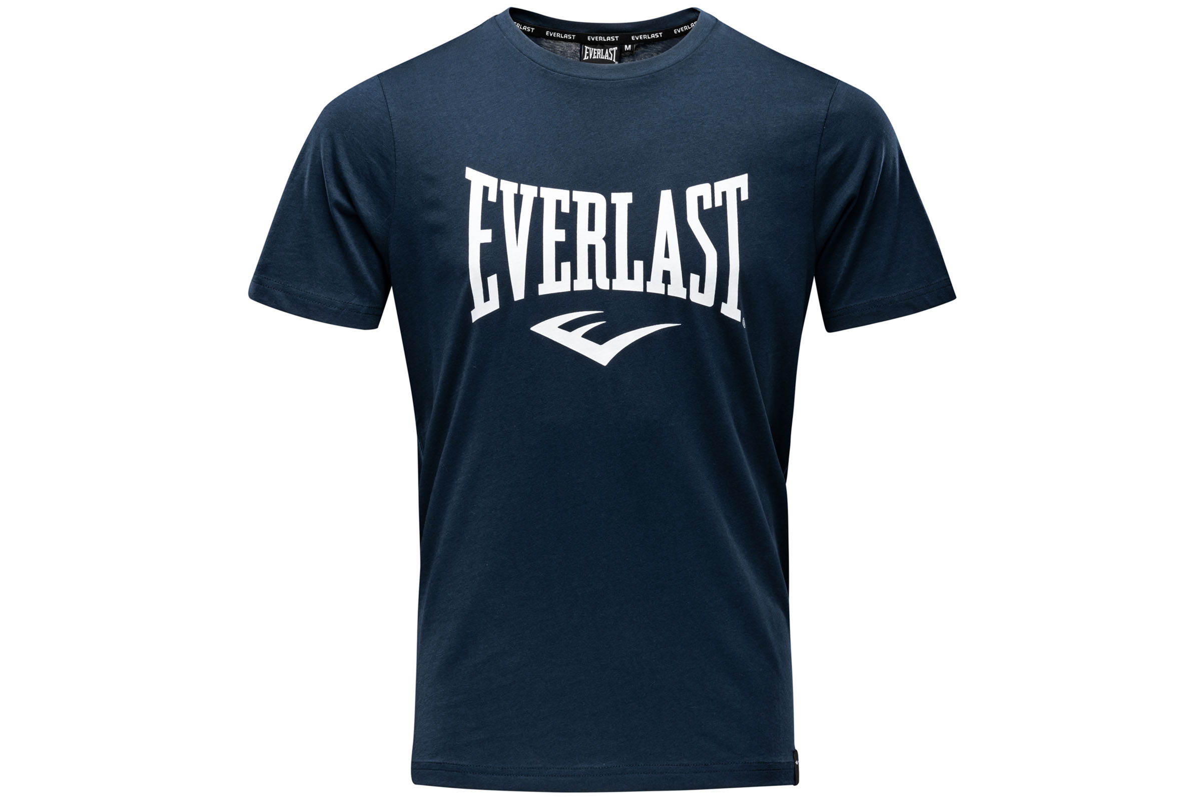 Homme EVERLAST Logo Imprimé T Shirt à Encolure Ras-du-cou à manches courtes NEUF
