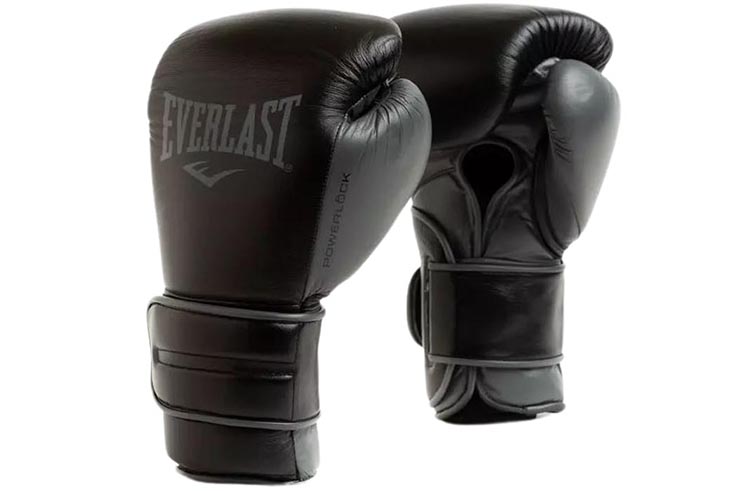 Guantes de boxeo de cuero, entrenamiento & combate - PowerLock, Everlast