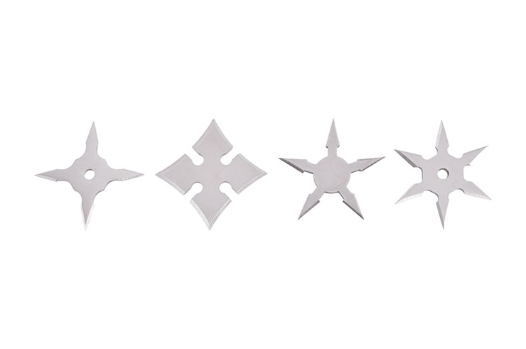 Estrellas Ninja Shuriken, Modelo Pequeño - Set de 4