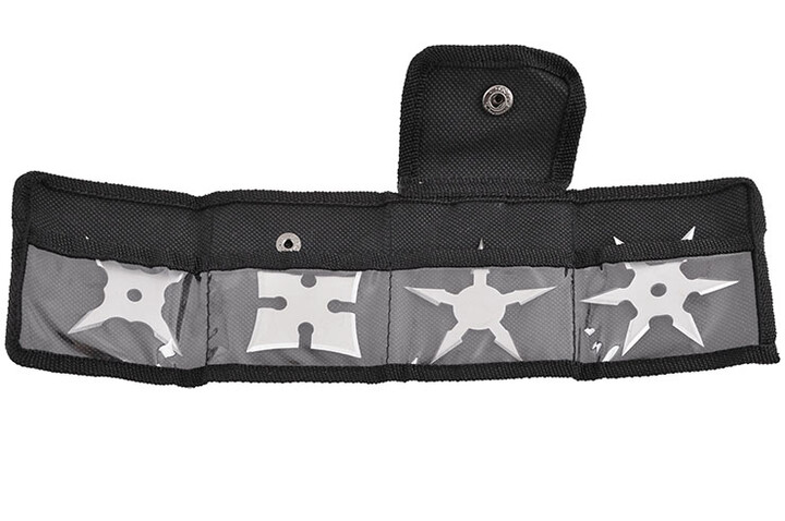 Pequenas Estrelas Ninja Shuriken, Aço Inoxidável - Conjunto de 4