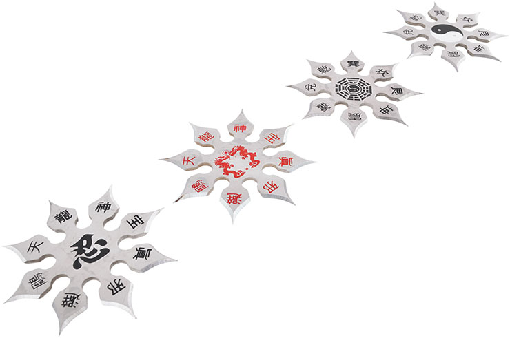 Estrelas Ninja Shuriken, Concepção Chinês - lote de 4