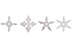 Ninja Shuriken Throwing Stars - 4pc Lot