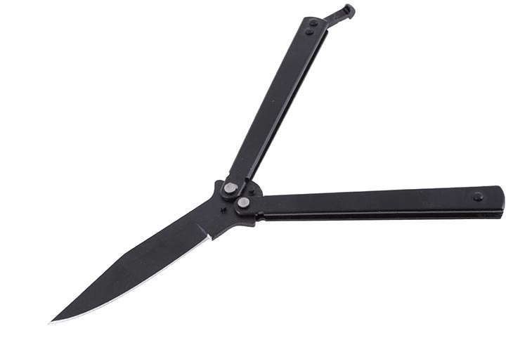 Butterfly Knife - Black Stainless steel, 22 cm