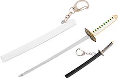 Katana Keychain & Letter Opener, Plain Colour