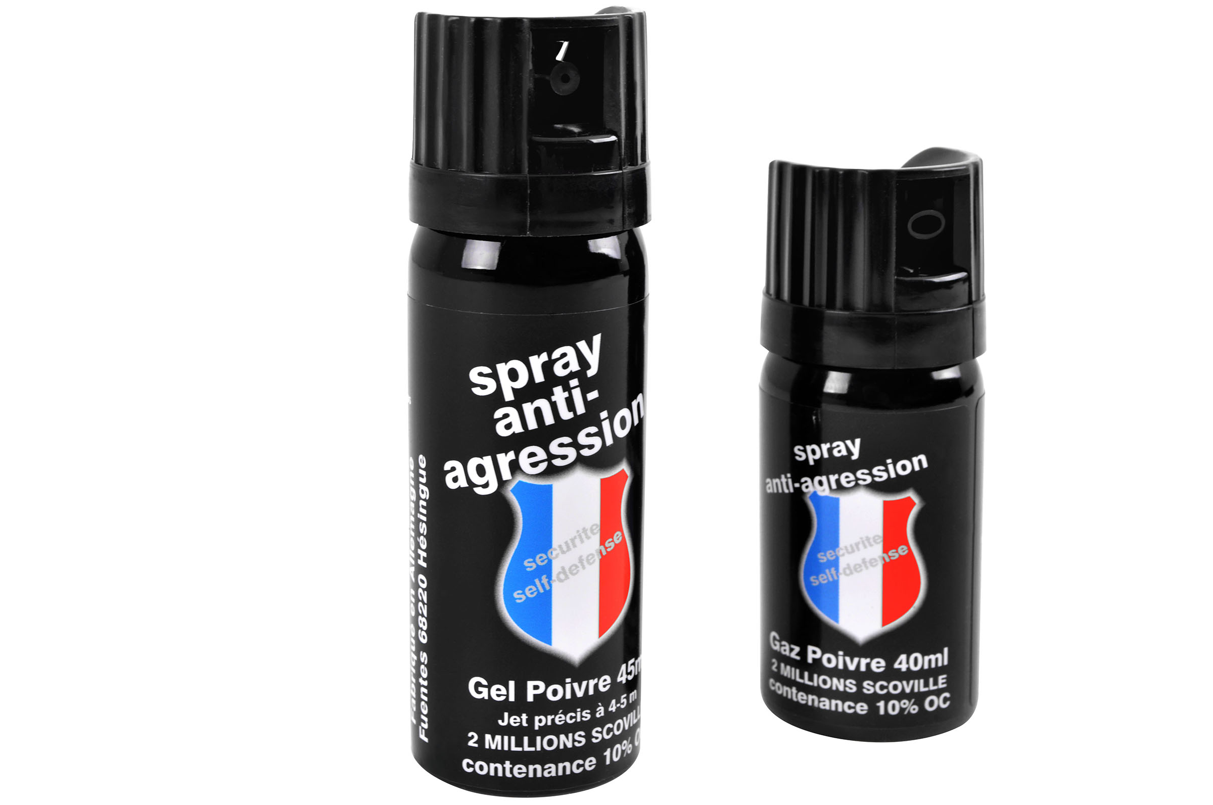 Spray anti-agression avec gaz au poivre de 40 ml - Lacrymogènes