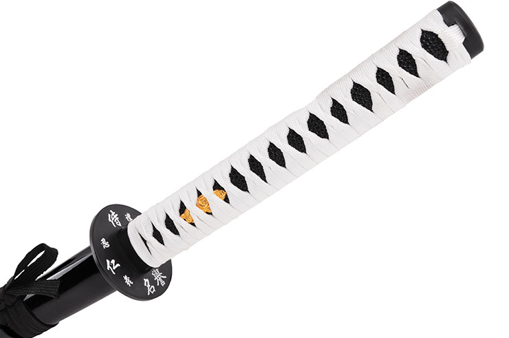 Katana Iaito with Dragon, Black & White handle