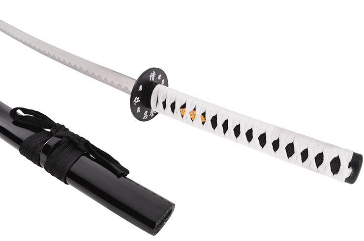 Katana Iaito with Dragon, Black & White handle