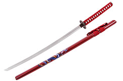 Katana Iaïto Dragon, Rouge & Tressage rouge