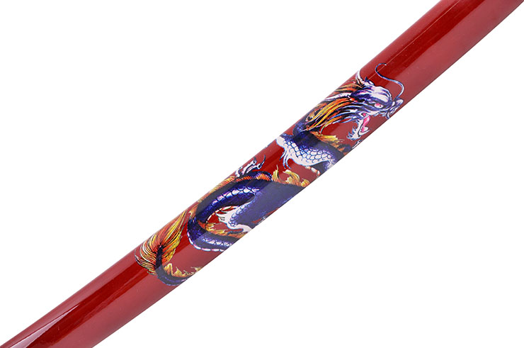 Katana Iaïto Dragon, Rouge & Tressage rouge