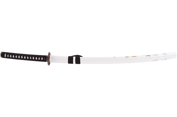 Katana Iaito Dragon Gold, White with Black Handle