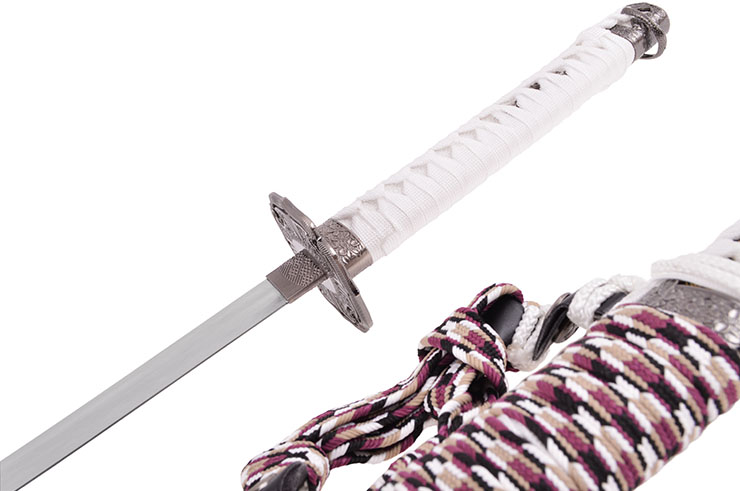 Katana Tachi, Burgundy & White - Semi-Sharpened