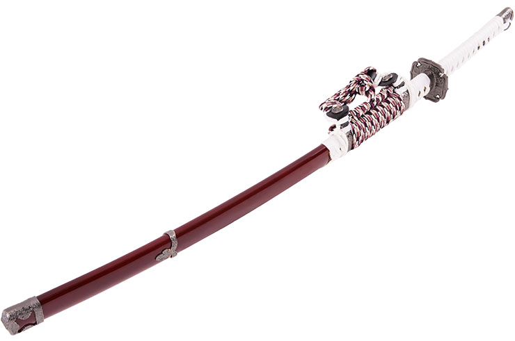 Katana Tachi, Burgundy & White - Semi-Sharpened