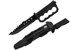 Survival & Combat knife, with brass knuckles handle & accessories (19 cm)