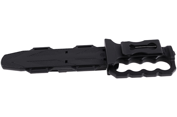 Cuchillo de supervivencia y combate, con mango de nudillos de latón y accesorios (19 cm)