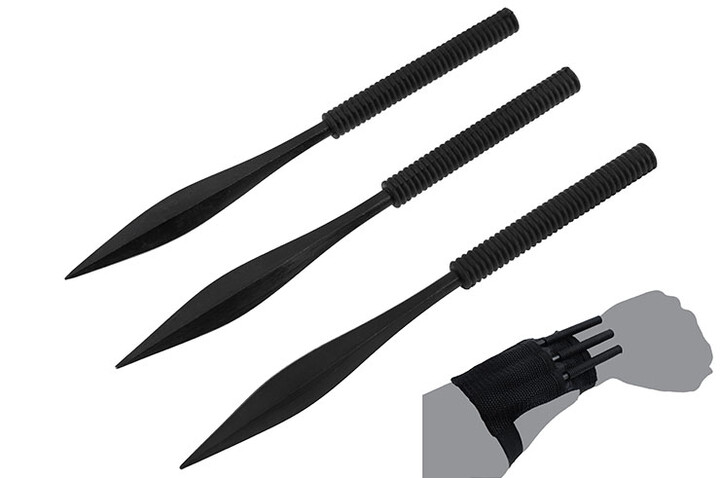 Punhais de lançamento Pulso, Aço Com lastro - lote de 3 (15 cm)