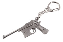 Keychain, Steel Pistol - Mauser C96