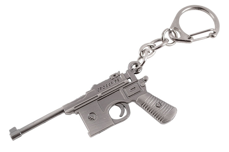 Keychain, Steel Pistol - Mauser C96