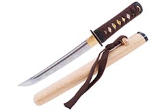 Tanto Bushido, Natural wood - Blade with fuller, Sharpened