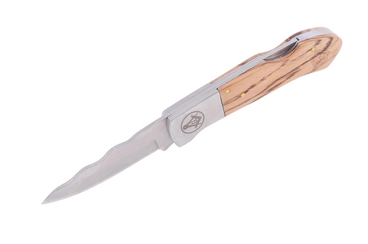 Couteau de poche en bois - Franc Maçon