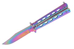 Butterfly Knife, Stainless Steel - Multicolor (22 cm)