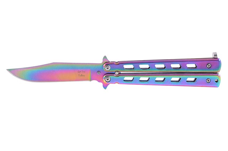 Couteau Papillon, Acier Inoxydable - Iridescent (22 cm)