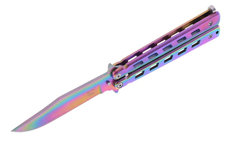 Cuchillo de mariposa, acero inoxidable - Multicolor (22 cm)