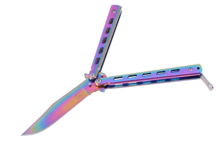 Butterfly Knife, Stainless Steel - Multicolor (22 cm)