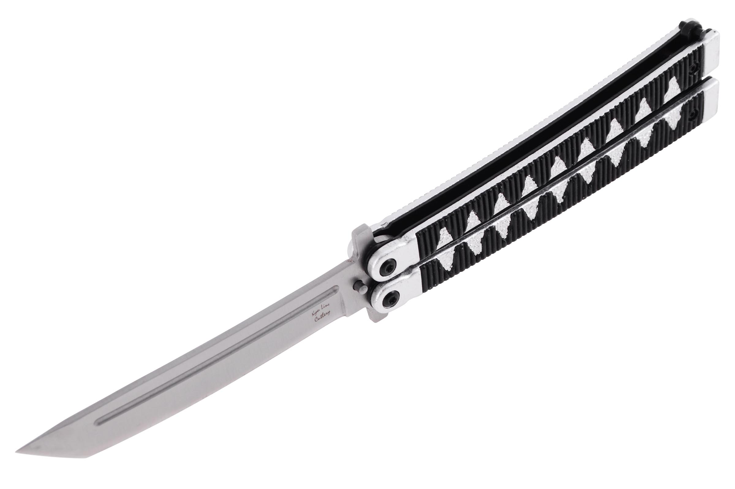 Couteau Papillon Japonais, Style Tanto - Acier Inoxydable (24.5cm