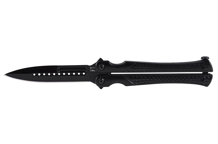 Black Butterfly Knife, Stainless Steel V2 (23cm)