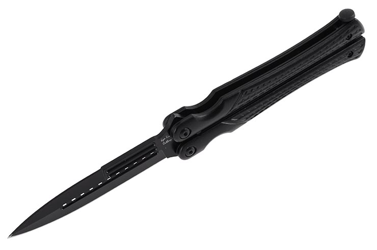 Black Butterfly Knife, Stainless Steel V2 (23cm)