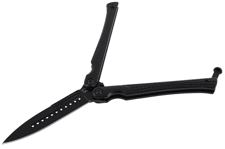 Cuchillo Mariposa Negro - V2, Acero Inoxidable (23cm)