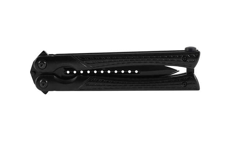 Black Butterfly Knife, Stainless Steel V2 (23cm)