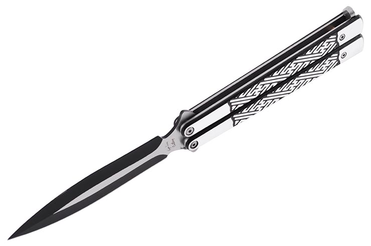 Cuchillo Mariposa, Laberinto - Acero inoxidable (23 cm)