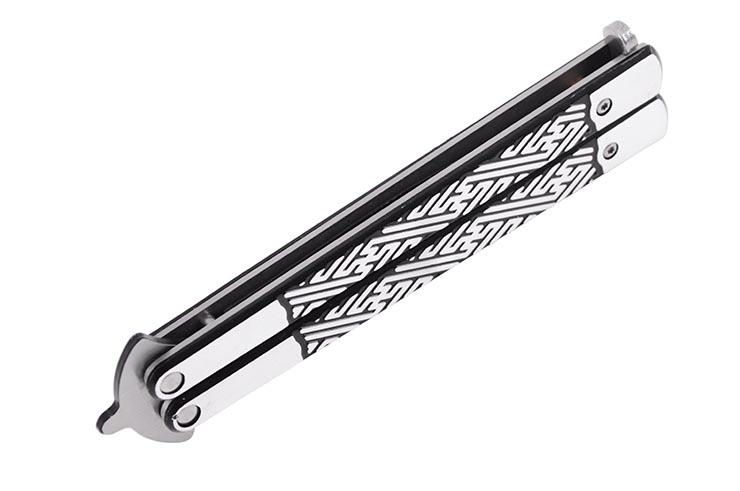 Butterfly knife, Labyrinth - Stainless steel (23 cm)