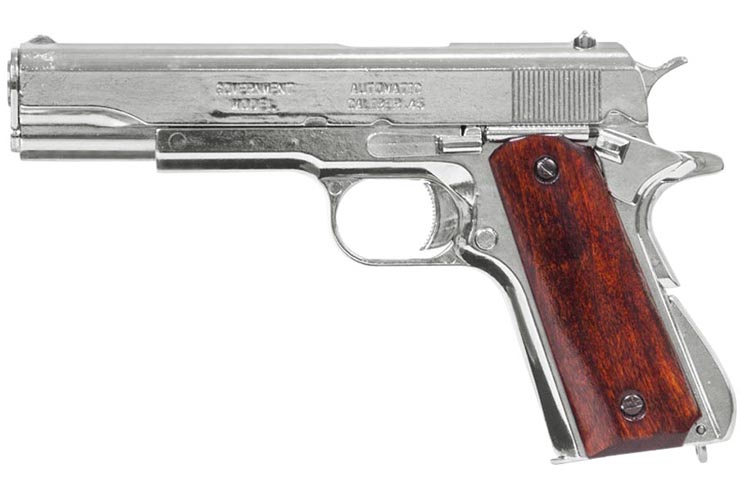 Pistolet Acier, Crosse Bois - Réplique M1911