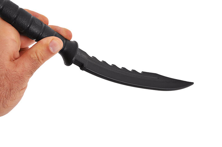 Faca de 34 cm – Faca tática com lâmina serrilhada, polipropileno