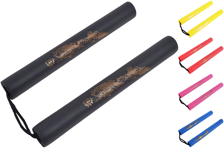 Nunchaku, Dragon Large Size - Foam & Rope