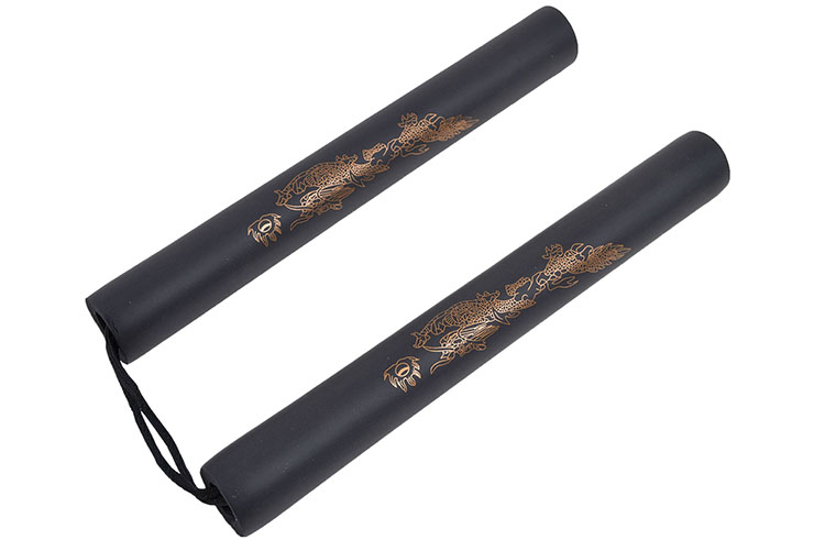 Nunchaku, Dragon Grande Taille - Mousse & Corde