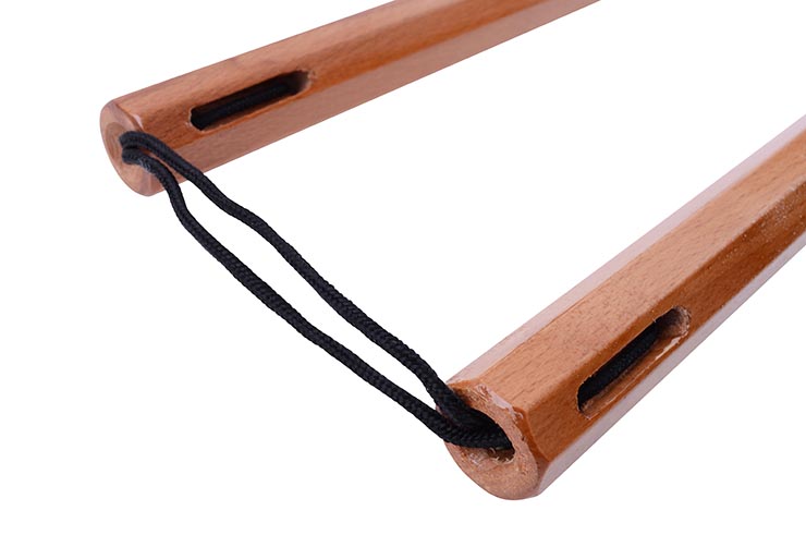 Nunchaku, Octogonal Natural - Madera y Cuerda