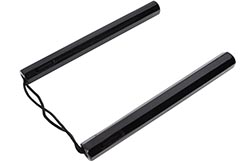 Nunchaku, Octagonal Black - Wood & Rope