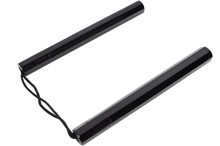 Nunchaku, Octagonal Black - Wood & Rope