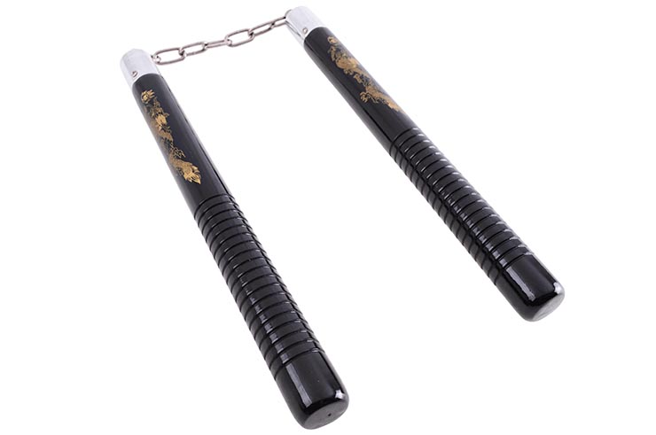 Nunchaku, Dragon - Wood & Steel