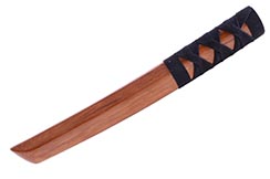 Tanto with braided handle, Red oak