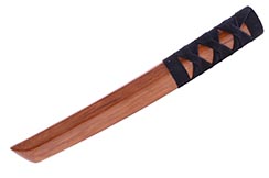 Tanto with braided handle, Red oak